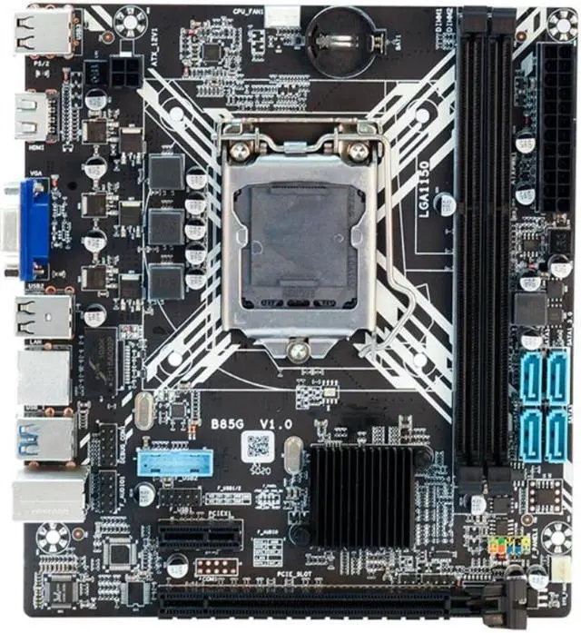 Main image of B85 Mining Motherboard LGA 1150 CPU Socket PCI-E USB 3.0 M.2 SATA Interface DDR3 x 4 Memory Slot for Desktop Computer