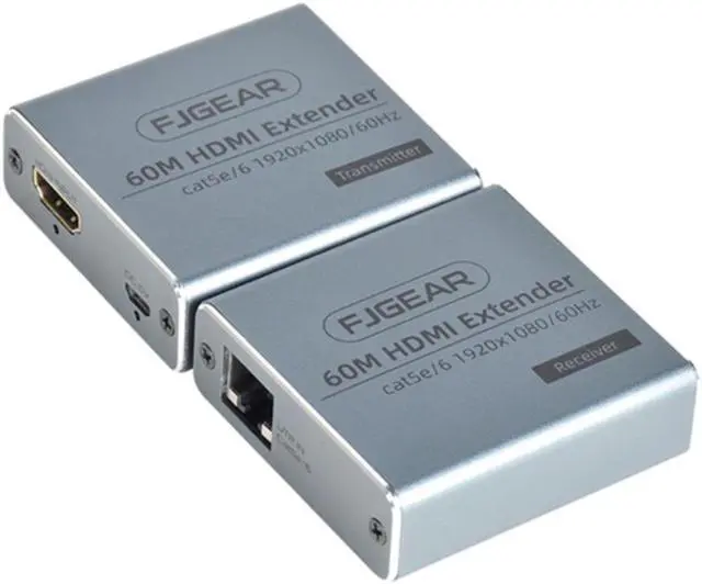 Main image of 60m HDMI Extender Transmitter Receiver Cat5e/Cat6 RJ45 Ports Loop 1080P 60Hz for PS4 HDTV Monitor