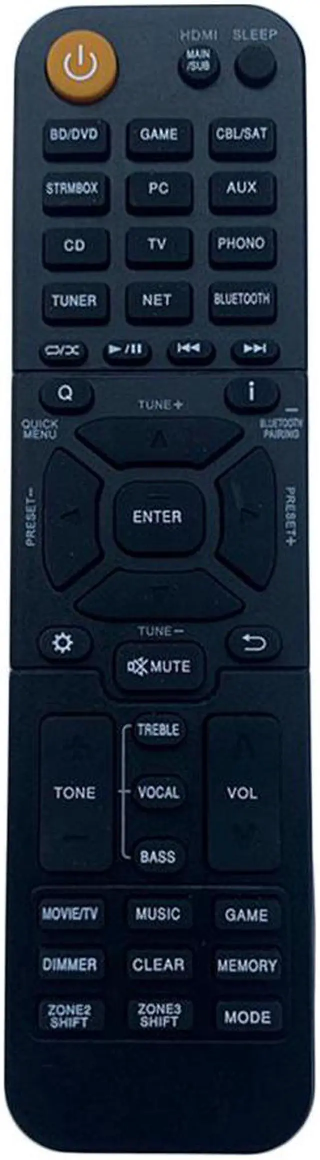 Main image of RC-972R Replacement Remote Control For ONKYO RC-971R RC-970R 4K AV Stereo Receiver