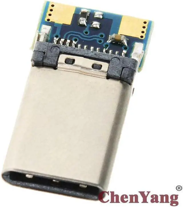 Main image of USB 3.1 Type C USB-C  DIY 24pin Male Plug Connector SMT type with PC Board