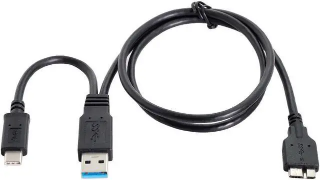 Main image of USB-C USB 3.1 Type-C & USB 3.0 Type-A Host to Micro USB 3.0 Target Combo Data Cable for Disk