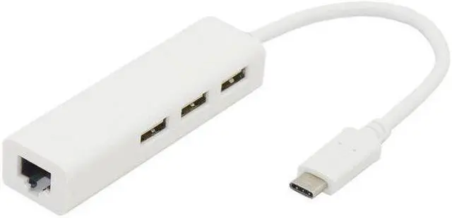 Main image of USB 3.1 Type C USB-C Multiple 3 Ports Hub with Ethernet Network LAN Adapter for Chromebook