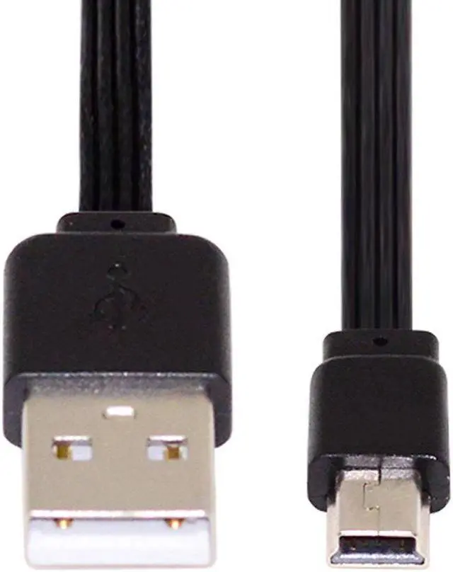 Main image of USB 2.0 Type-A Male to 5Pin Mini USB Male Data Flat Slim FPC Cable for FPV & Disk & Phone 13cm