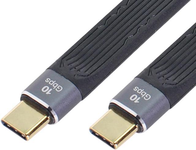 Main image of 10Gbps USB-C Type-C Male to USB-C Male USB 3.1 65W 3A Flat Slim FPC Data Cable for Laptop & Phone 13cm