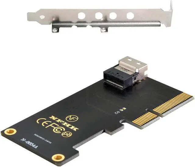 Main image of PCI-E Express 3.0 4X to SFF-8639 U.2 U2 Kit to SFF-8654 Slimline SAS NVME PCIe SSD Adapter for Mainboard