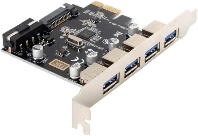 Main image of 4 Ports PCI-E to USB 3.0 HUB PCI Express Expansion Card Adapter 5Gbps for Motherboard