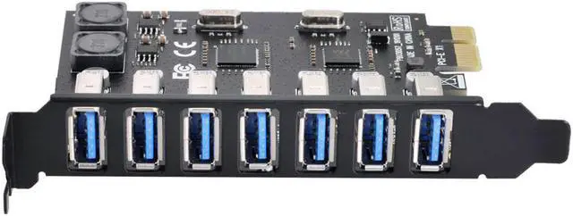Main image of PCI-E to 7 Ports USB 3.0 HUB PCI Express Expansion Card Adapter 5Gbps for Motherboard