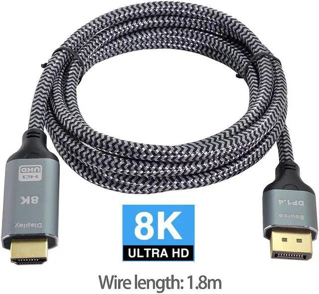 Main image of DP DisplayPort 1.4 Male Source to HDTV 2.0 Male Output Display 8K UHD 4K DP to HDTV Male Cable