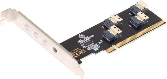Main image of 4X Four Slimline SFF-8654 X4 NVME to PCI-Express X16 3.0 4.0 Raid Card VROC Raid0 Hyper Adapter