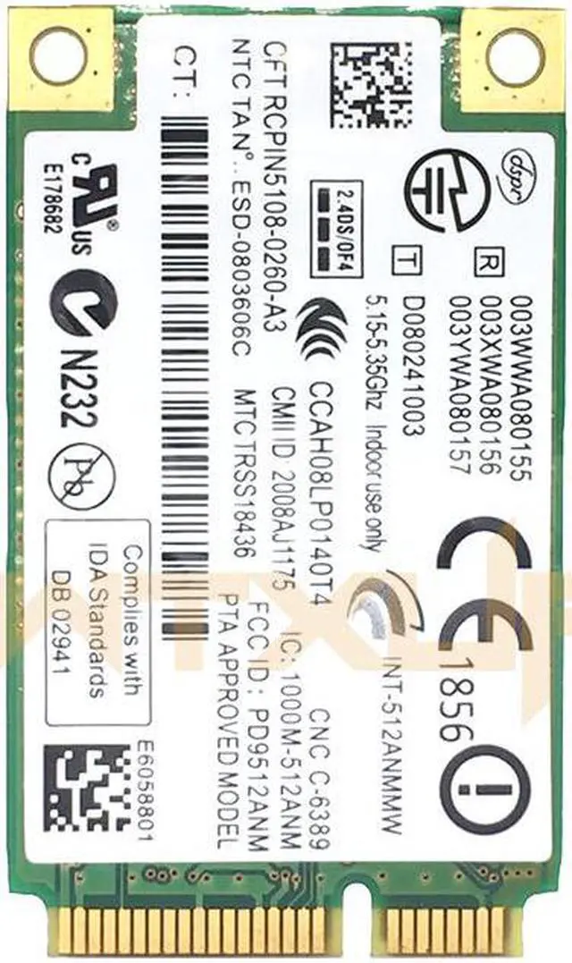Main image of 5100AGN 512AN_MMW Wireless 2.4G 5G 300Mbps Mini PCI-E WIFI LAN CARD for Lenovo Y450 Y450A G450 G450L G450A G450LX K29 INTEL 5100