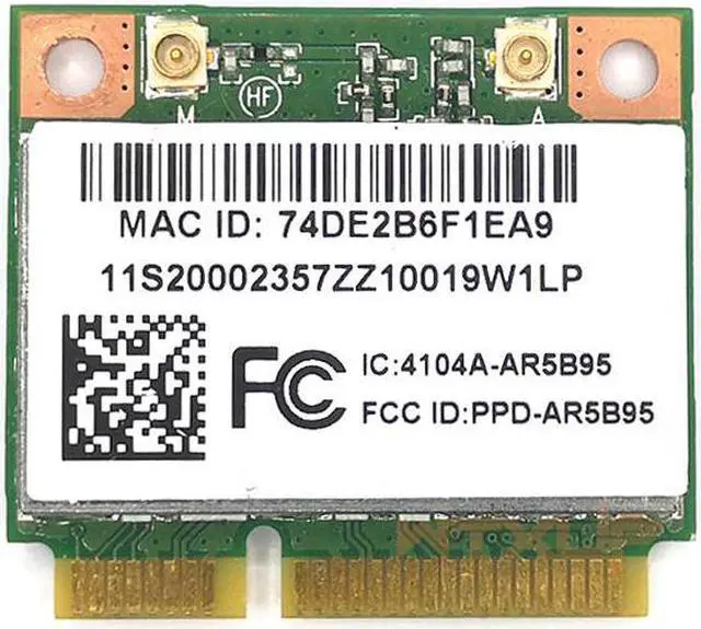 Main image of Atheros AR5B95 AR9285 802.11B/G/N 150Mbps Half Mini PCI-E WiFi Wireless Card For Lenovo IdeaPad Z380 Z385 Z580 Z585 G555 G560