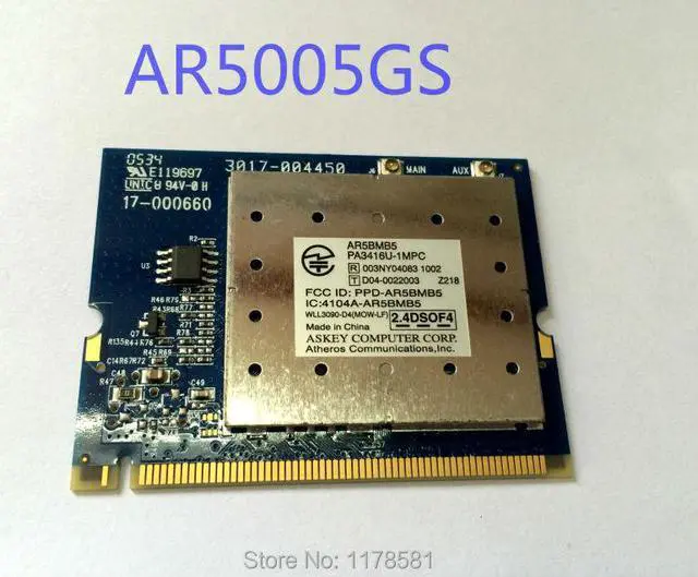 Main image of Wireless Card  AR5005G AR5BMB5 AR5005GS Mini PCI 54Mbps 802.11bg WIFI CARD