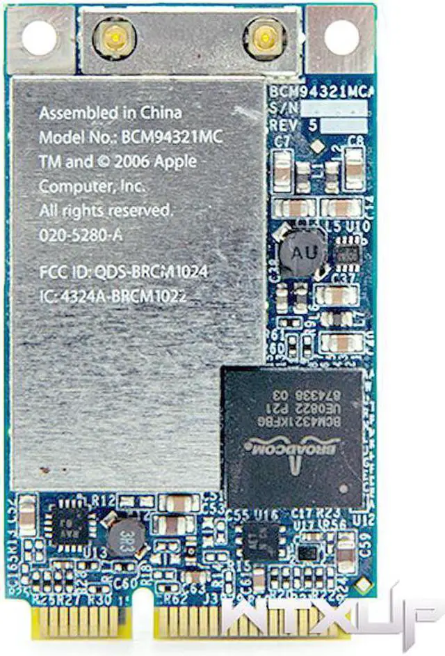 Main image of Broadcom BCM94321MC BCM94321 wireless-N 802.11a/b/g/n 300Mbps Wireless Adpter Mini PCI-E WLAN Wifi card For Apple MacBook lapto