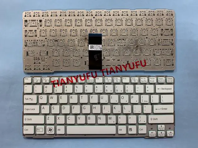 Main image of For Sony Vaio SVE14A 149010211US 9Z.N6BBF.001 Keyboard US Wihte Without Frame Laptop Keyboard