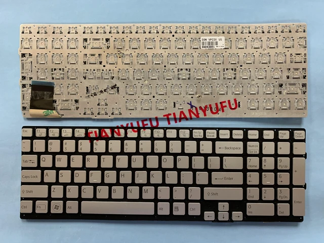 Main image of For Sony VAIO VPC-SE VPC-SE1S1C VPC-SE1S3C VPC-SE1S2C Keyboard US Silver Without Frame Laptop Keyboard