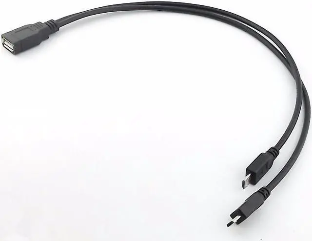 Main image of FOR 1pcs USB 2.0 A Female to 2 Micro USB 5 Pin Male Y Splitter Adapter Data Charger Cable 30cm