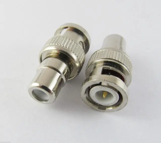 Main image of OIAGLH 10pcs BNC Male Plug to RCA Female Jack Straight Coaxial Cable RF Adapter Connector