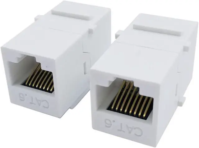 Main image of FOR 10pcs CAT6 RJ45 Keystone Inline Jack Female Coupler UTP Insert Snap-in Connector Socket Adapter Port for Wall Plate Outlet Panel