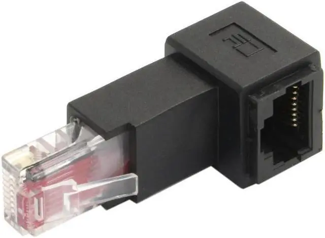 Main image of FOR Down Angled 90 Degree 8P8C FTP STP UTP Cat 5e Male to Female Lan Ethernet Network Extension for Adapter