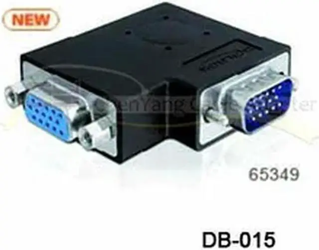 Main image of FOR Vertical Flat Right Angled 90 Degree VGA SVGA Male to Female Extension for Adapter