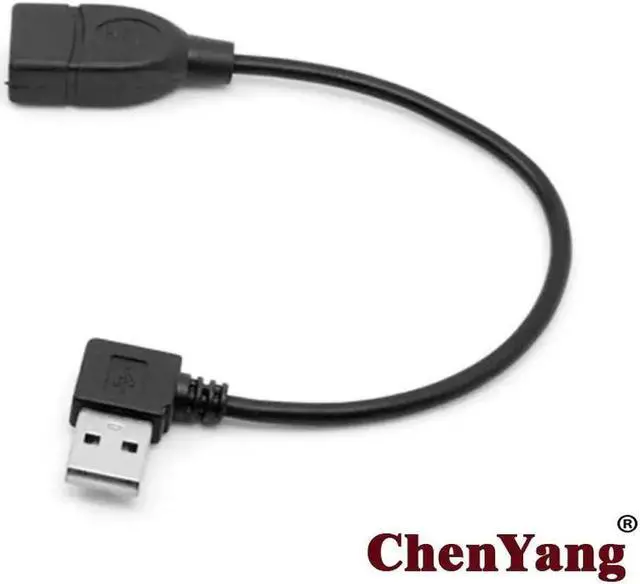 Main image of FOR Left Angled 90 Degree USB 2.0 A Type Male to Female Extension Cable 20cm