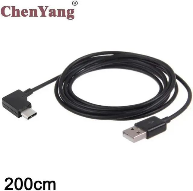 Main image of FOR USB 2.0 Male to 90 Degree Right Angled USB 3.1 Type C Male USB-C Cable for Tablet Mobile Phone 2m