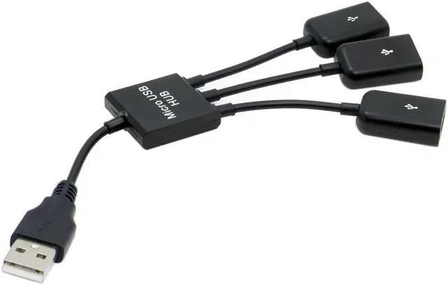 Main image of FOR 3 port USB cable USB 2.0 to Hub Cable USB 2.0 to 3 Ports Hub Cable Bus power For Laptop book Notebook PC Mouse Flash Disk