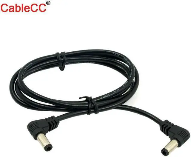 Main image of FOR DC Power 5.5 x 2.1mm / 2.5mm Male to 5.5 2.1/2.5mm Male Plug Cable 90 Degree Right Angled 60cm