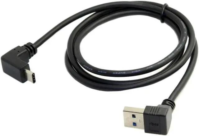 Main image of FOR USB 3.1 USB-C Cable Up Down Angled USB 3.1 USB-C to 90 Degree Down Angled A Male Data Cable for book Tablet Phone