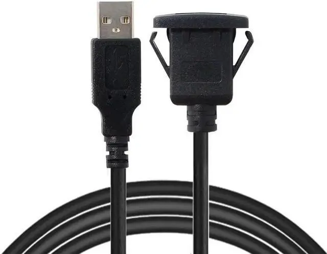 Main image of FOR USB 2.0 Aux Extension Cable Latch Mount Car AUX Cable for Dashboard Panel 1m Waterproof