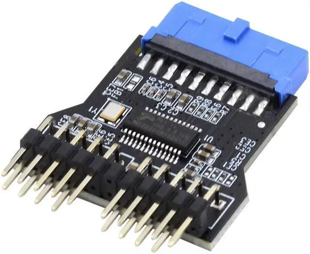 Main image of FOR 19pin USB 3.0 Header 1 to 2 USB2.0 9Pin Female HUB Extension Connector for Adapter Motherboard Port