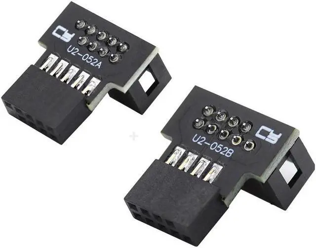 Main image of FOR 1set Down Up Angled 90 Degree Male to Female USB 2.0 10Pin 9Pin Header for Motherboard Extension for Adapter