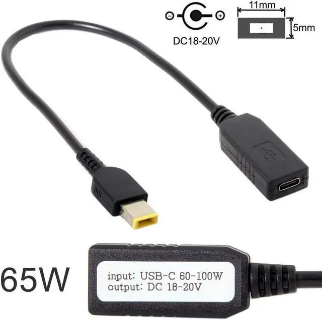 Main image of FOR Type C USB 3.1 USB-C to Rectangle 11.0*5.0mm Power Plug PD Emulator Trigger Cable for X1 Carbon