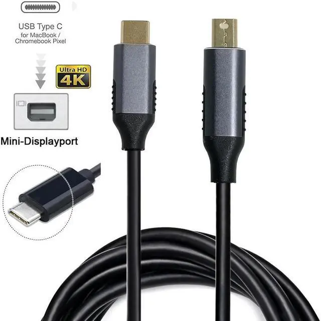 Main image of FOR USB 3.1 Type C USB-C Source to Mini DP Displays Male 4K Monitor Cable for Laptop 1.8m