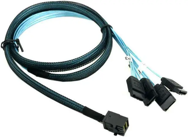 Main image of FOR 50cm 100cm Internal Mini SAS SFF-8643 Host to 4 SATA 7pin Target Hard Disk 6Gbps Data Server Raid Cable 0.5M 1M