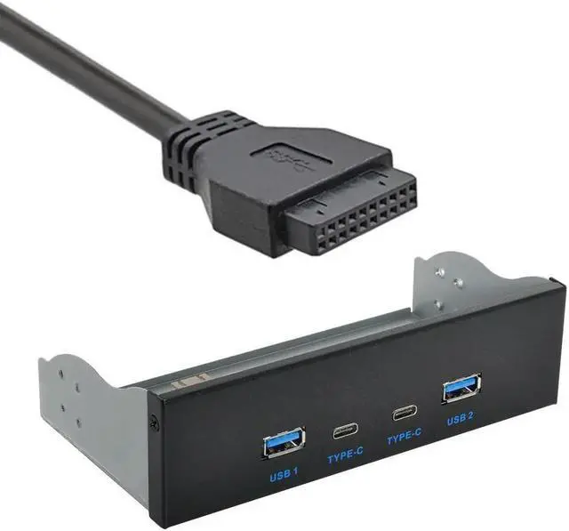 Main image of FOR USB-C USB 3.0 HUB 4 Ports Front Panel to Motherboard 20Pin Connector Cable for 5.25 CD-ROM Bay