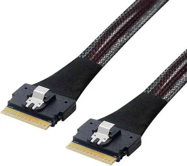 Main image of FOR SAS 4.0 SFF-8654 8i 74pin Host to SFF-8654 Slim SAS Target Cable 50cm PCI-E Slim Line