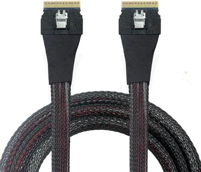Main image of FOR SAS 4.0 SFF-8654 8i 74pin Host PCI-E Slim Line Cable 50cm to SFF-8654 Slim SAS Target