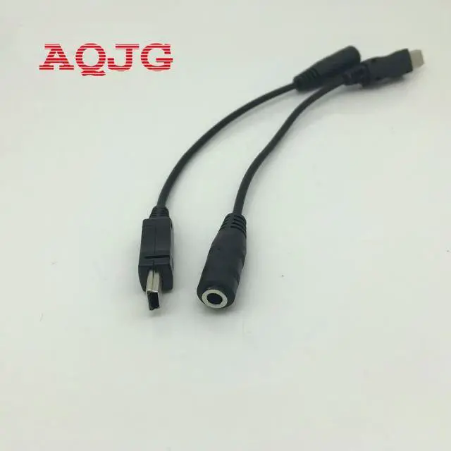 Main image of FOR Mini USB Male to 3.5mm Female Audio Cable Cord for Active Clip Mic Microphone Adapter for Hero 1 2 3 3+ Sports Camera