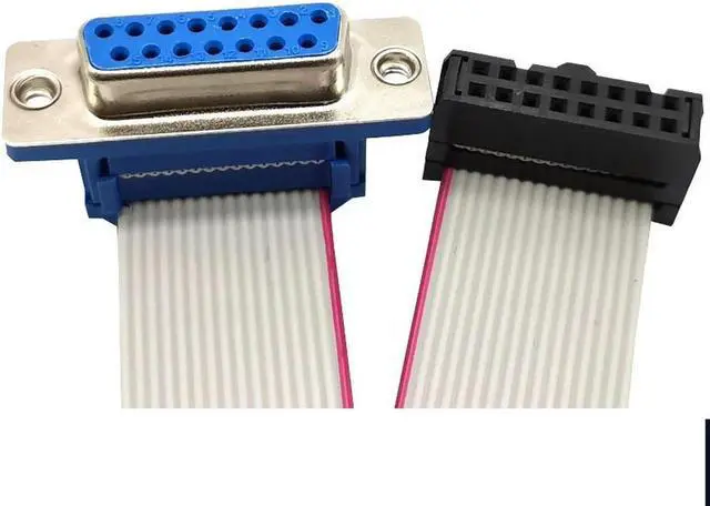 Main image of FOR FC-10/16/26/40 To DIDC DB9/15/25/37 Pin Ribbon Cable 2.54mm Pitch Male to Female Flat Cable RS232 COM Connector Cable