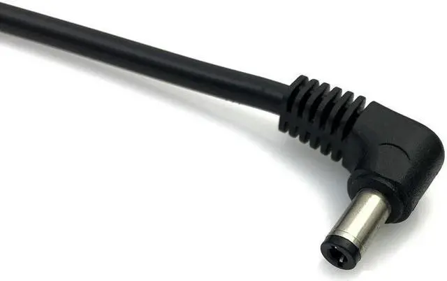 Main image of FOR 18AWG 90 Double Elbow DC Power 5.5 x 2.1mm 2.5mm Male Plug T o single Cable Right d 10A high power 0 0.5m 1m