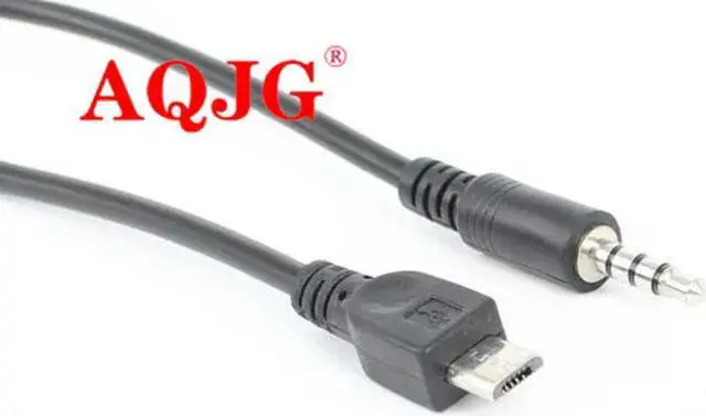 Main image of FOR 3.5mm Stereo Plug Male to Micro USB 5Pin Male Adapter Converter Audio Cable Black 40cm
