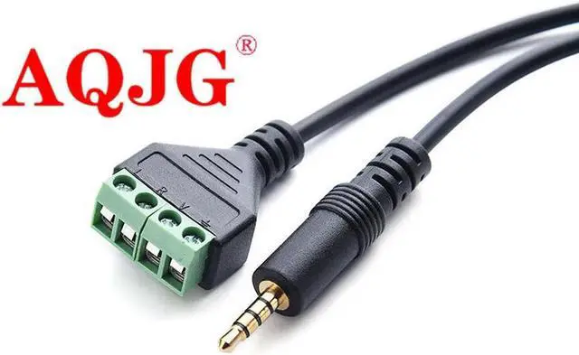 Main image of FOR 3.5mm TRRS Stereo 4 Pole Gold Plated Male Plug to 4Pin AV Screw Audio Video Shield 30cm Terminal Connector Adapter Cable