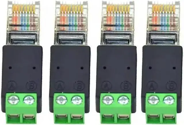 Main image of FOR RJ45 TO 2PIN 4PIN Terminal Rs485 Network Adapter RJ45 connector RJ45 Male to 485 Connector Splitter For DVR