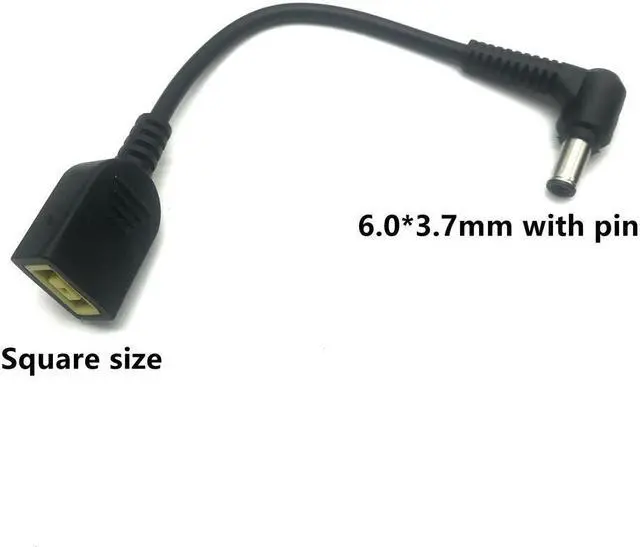 Main image of FOR Square Size to DC plug 6.0*3.7mm power adapter connection For adapter to notebook 6.0*0.6mm Laptop DC plug 10cm Cord