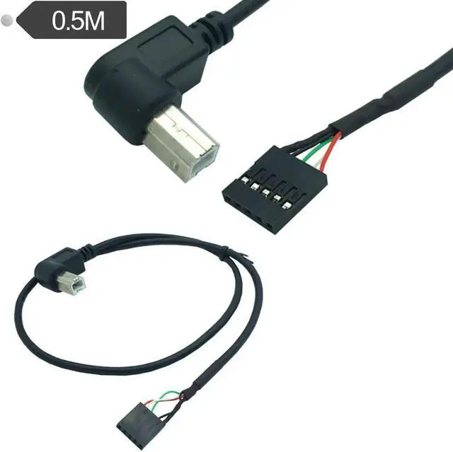 Main image of FOR 50cm Usb 90 B Male To 1x 5pin Female XH2.54 Usb Header Pcb Motherboard Cable