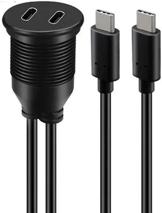 Main image of FOR USB 2.0 3.0 3.1 Type C Male to Female Car Mount Flush Cable Waterproof Extension Dual 2 Port for Car Truck Boat Motorcy Panel 1M