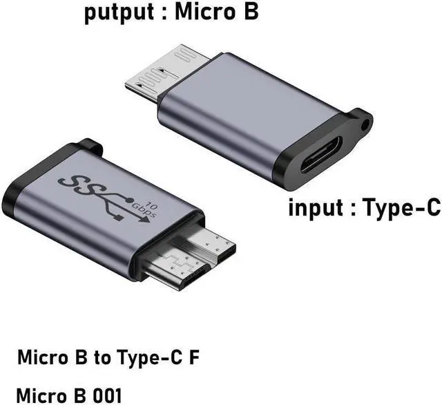 Main image of FOR USB A/C to Micro B 3.0 Adapter 10Gbps Super Speed Data Sync Converter For Pro HDD SSD Type C to Micro B Adapter
