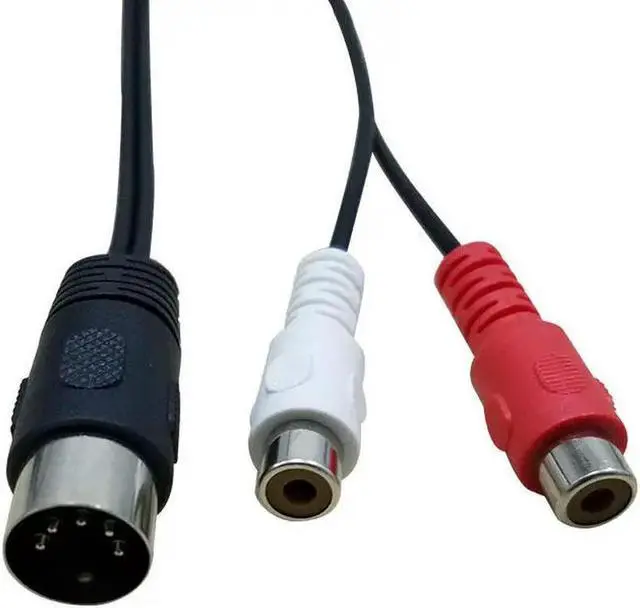Main image of FOR MIDI DIN 5P Male to 2 RCA Phono Female Socket MF Audio Cable For Electronic organ industrial Equipment 0.5M 1.5M
