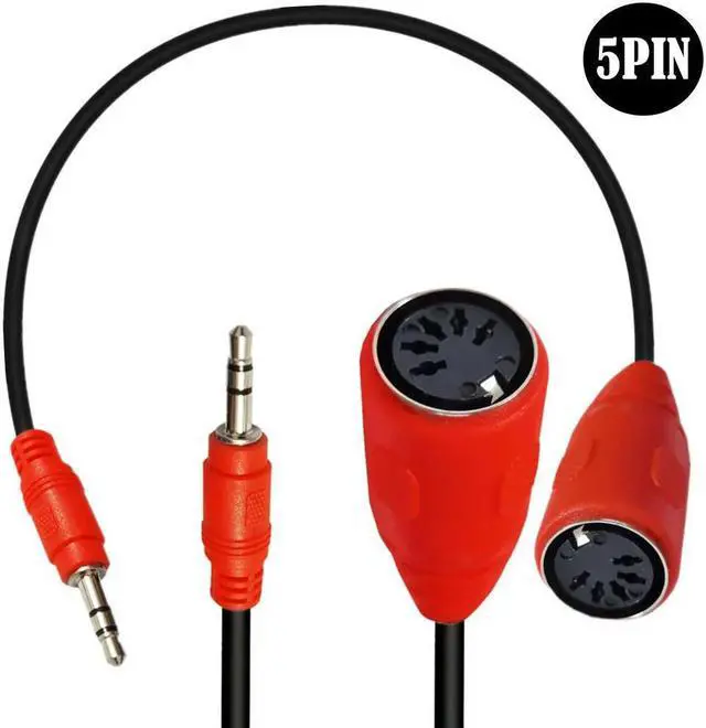 Main image of FOR Midi To Trs 3.5mm Rotary Din 5p Female Audio Plug To Midi Audio Adapter